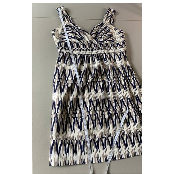 Ann Taylor Sleeveless Surplice V-Neck Empire Waist Mini Dress Multi Women's Sz 8 - Picture 12 of 12